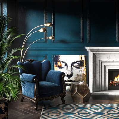 Blue classic lounge