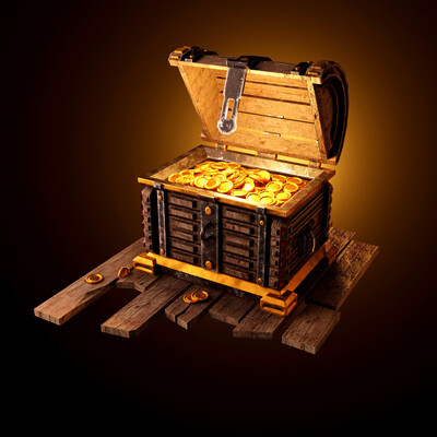 Chest with gold