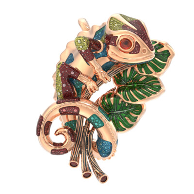 Chameleon pendant