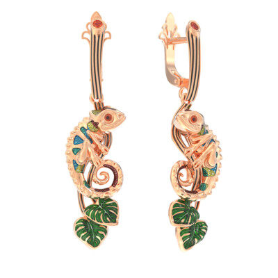 Chameleon earrings