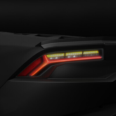 The rear headlight of the car for the mobile game.