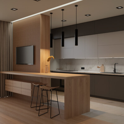 Design and visualization modern kitchen