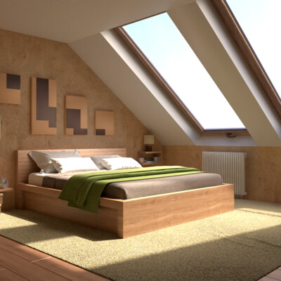 Bedroom in townhouse