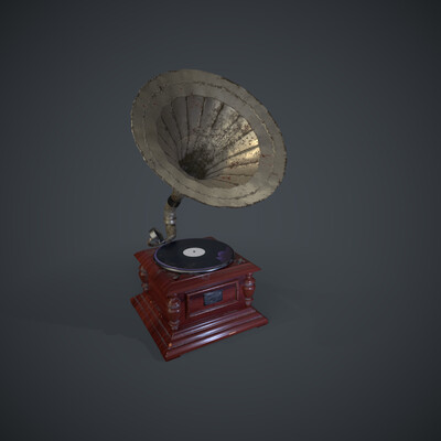 Old retro gramophone