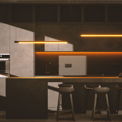 BlackWhite|Kitchen|Unreal Engine 5