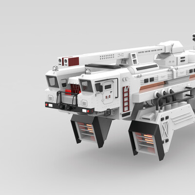concept art cyberpunk transport "Howitzer"