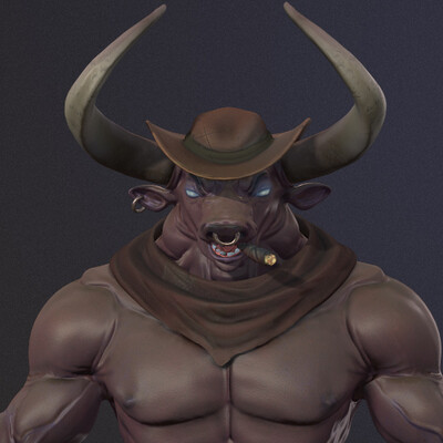 bull from the wild west