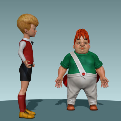 Characters from the same story.