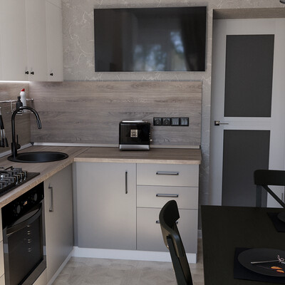 Interior for a kitchen in a panel house