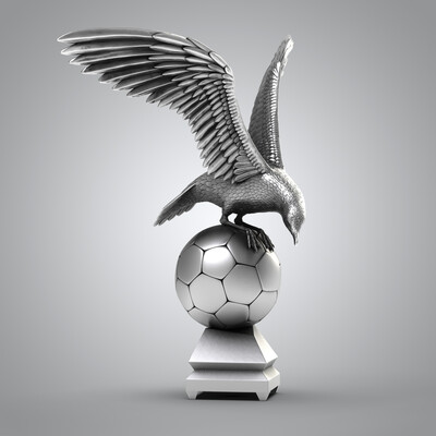 Seagull on a ball, statuette