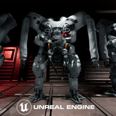 Lowpoly gameready model robot operator “Model x004