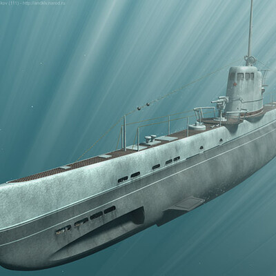 submarine under water