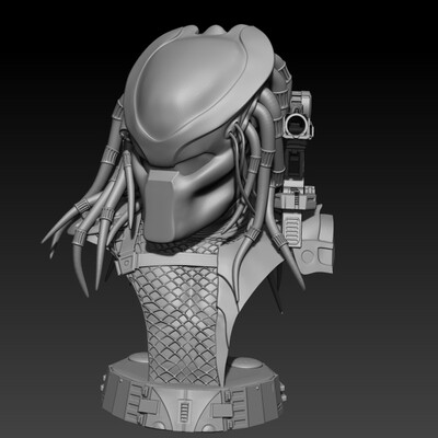 predator bust for 3d print