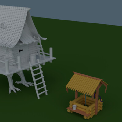 rendering of houses in gray material