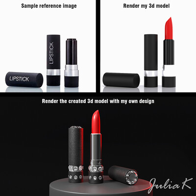 Industrial 3d lipstick design.