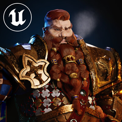 Dwarf Rutger - 3D Character for Realtime - Unreal Engine 5