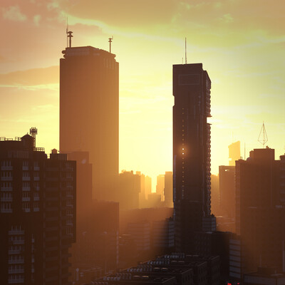 Rays through brutalism