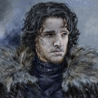 Jon Snow Drawing Process 05-22-23