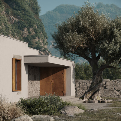 House near the mountain