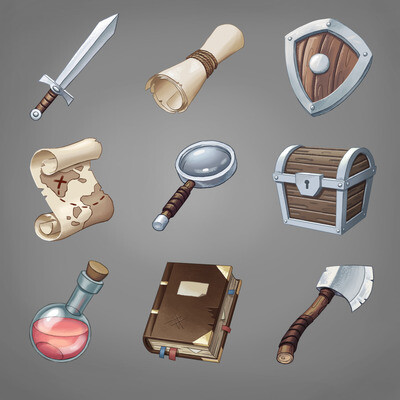 Fantasy game icons