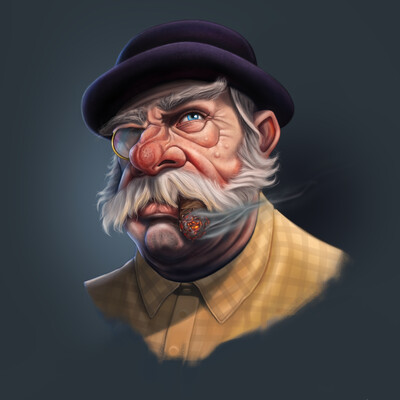 Old man with cigar