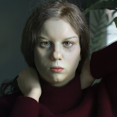 3D portrait in 3D max and Zbrush. Preview.