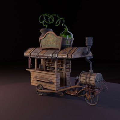 Potion shop in the style of steam punk