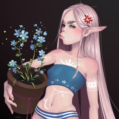 Elf and the Forest Spirits