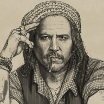 Johnny Depp / Photoshop timelapse