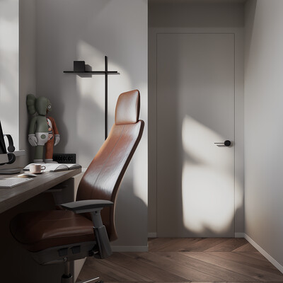Visualization of working room in a private house.