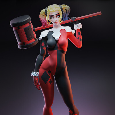 HarleyQuinn 3D fan art