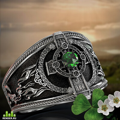 The Celtic Cross Ring / ZBrush Jewelry Design