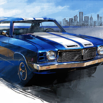 Car illustration Motor city gameworks
