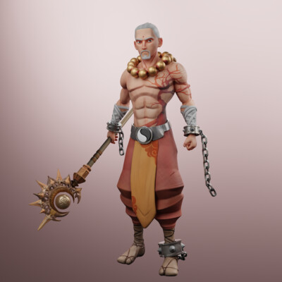 WARRIOR MONK [Stylized] animation IDLE