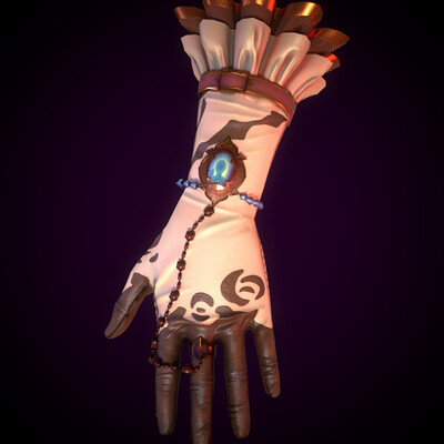 Low poly battle glove