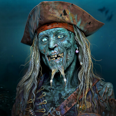 Ghost of Pirate / ZBrush to Photoshop Timelapse