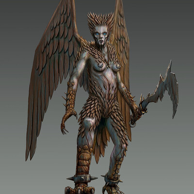 Harpy. Concept art.