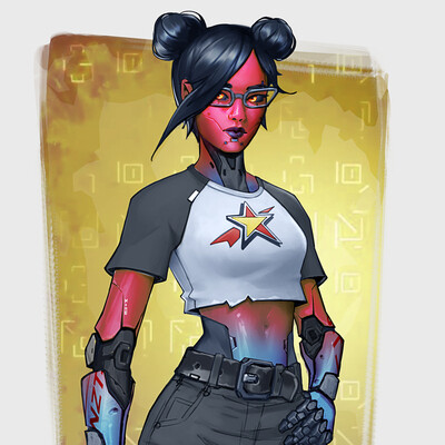 Cyber girl concept