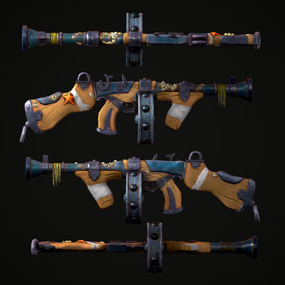Stylized Thompson gun