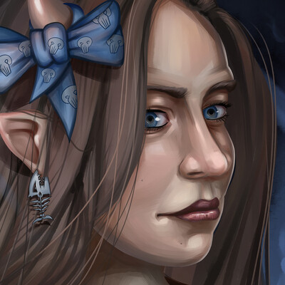 Girl with horns