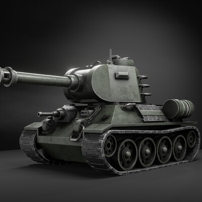Stylized battle tank T-34.