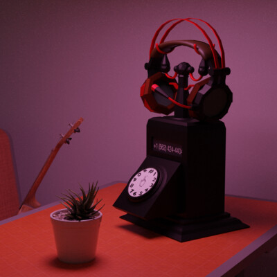 Phone with headphones