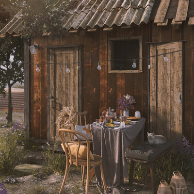 "In the village"