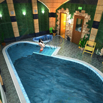 Basseyn i sauna