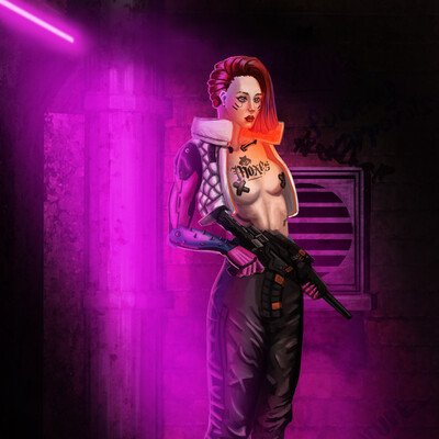 Girl cyberpunk