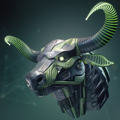 Sci Fi bull's head.