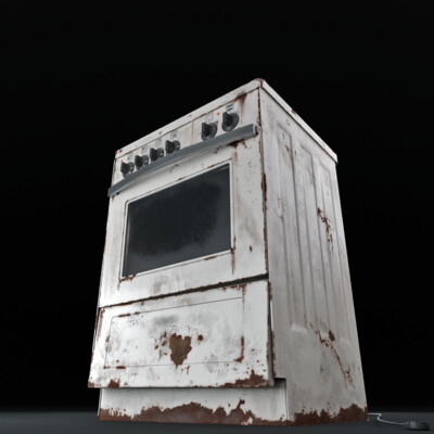 Old electric Stove (Game Ready low poly)