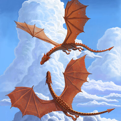Illustration for the song "two dragons"