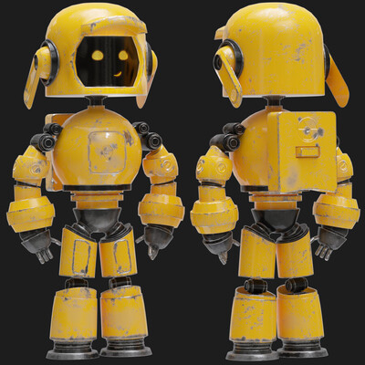 Mini Robot low poly
