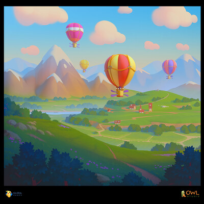 Air balloons background